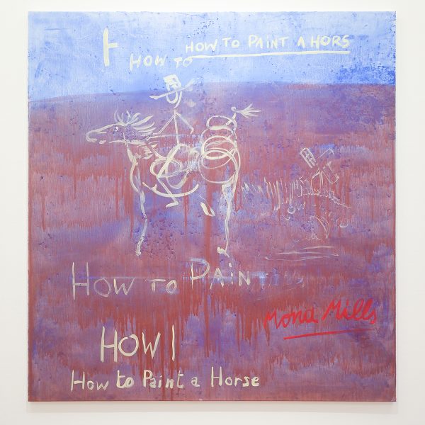 Walter Swennen - To Mona Mills - Acrylverf op doek, 2015