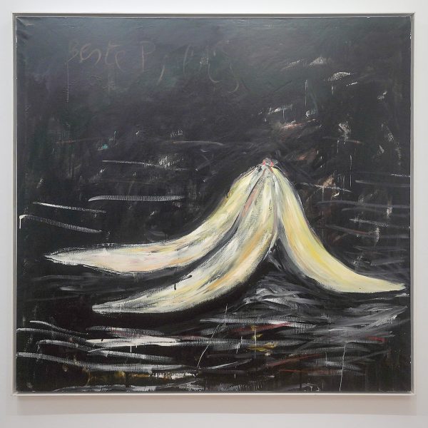 Walter Swennen - Zonder Titel (Beste P, bis) - Olieverf en lak op doek, 1984