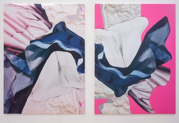 Noah Arends - Vanila Cream & Strawberry Cream - 200x150x3cm (twee maal), Sublimatie print op textiel, houten frame en borduursels