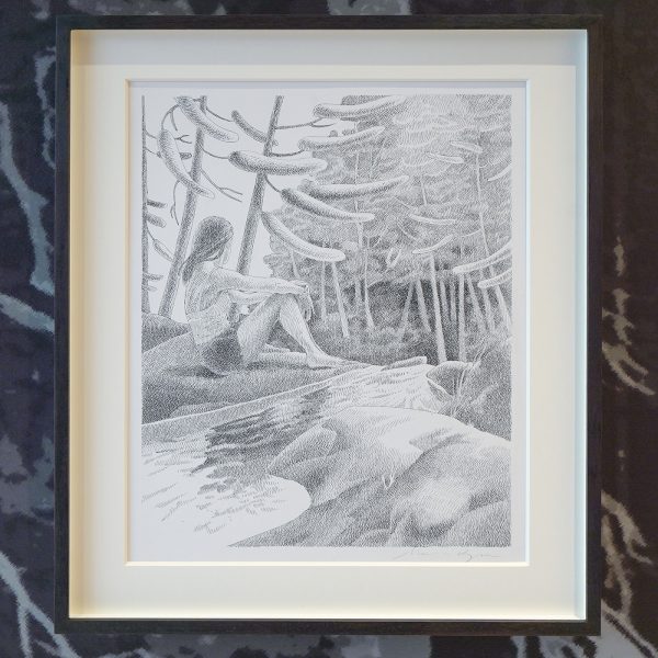 Madeleine Bialke - Death Motel (Kettle Hole) - 43x38cm Inkt en pen op papier