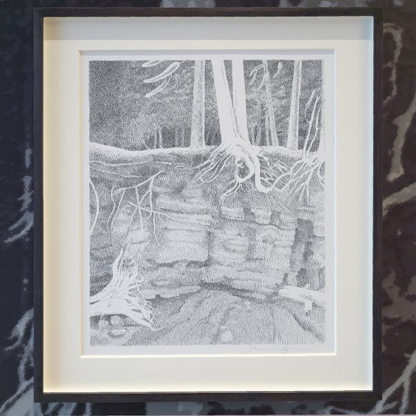 Madeleine Bialke - Death Motel (Picnic Point) - 43x38cm Inkt en pen op papier