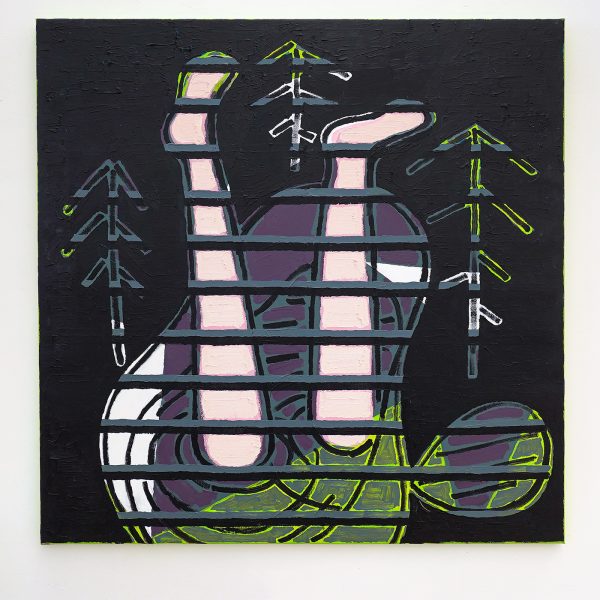 The van Bergen - De bader - 100x100cm, Olieverf op canvas