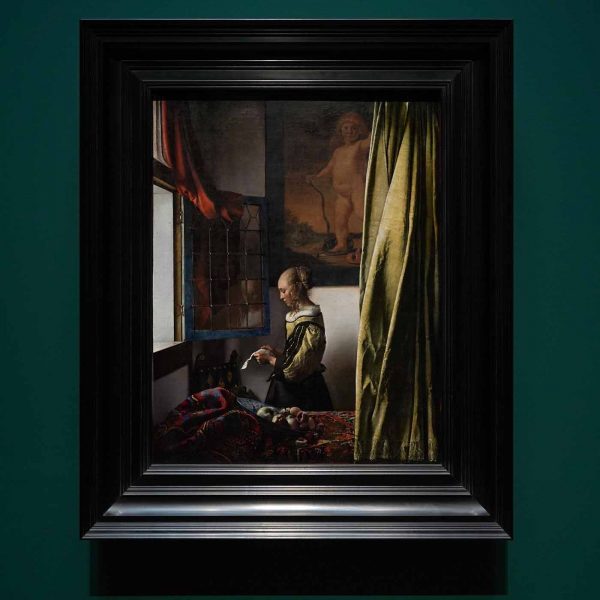 Johannes Vermeer - Brieflezend meisje bij het venster - 83x64,5cm, Olieverf op doek, circa 1657-1658
