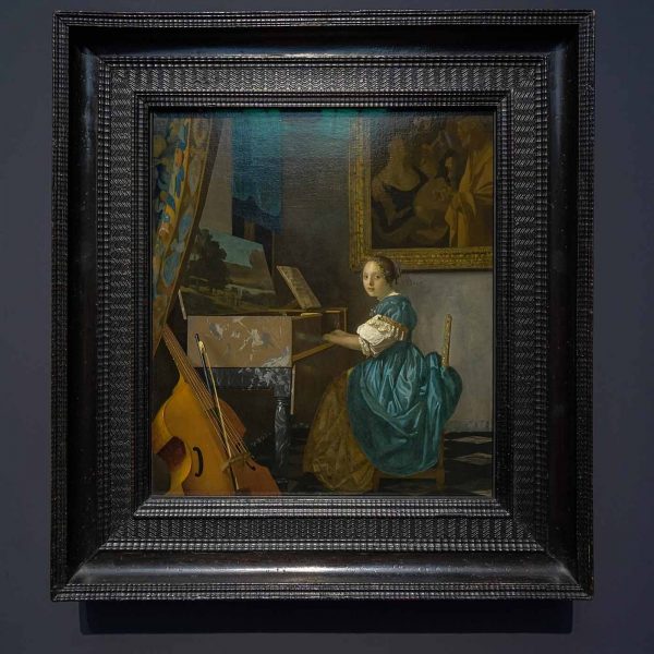 Johannes Vermeer - Diana en haar nimfen - 52x46cm, Olieverf op doek, circa 1670-1672