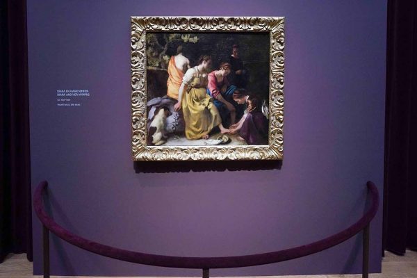 Johannes Vermeer - Diana en haar nimfen - 98x105cm, Olieverf op doek, circa 1655-1656