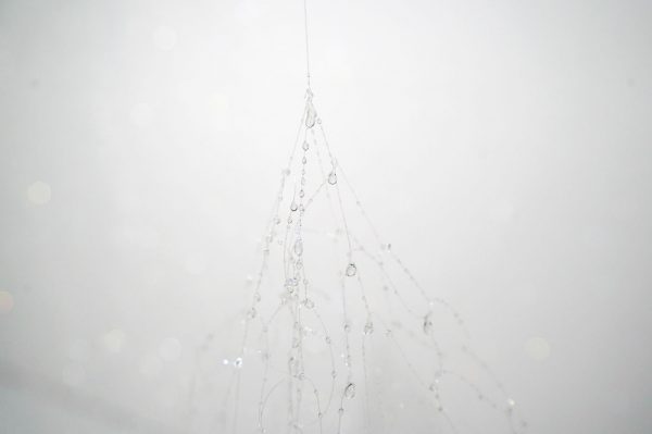 Jiajia Qi - Who Listens, At Dust - Hars en nylon draad (detail)