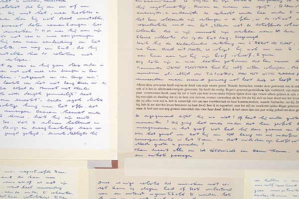 Kees Goudzwaard - Facsimile Rakelings Leven - 180x150cm, Olieverf en zeefdruk op doek (detail)