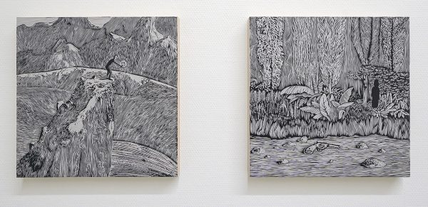 Sytse van der Zee - Sacrifice, Shot - Linosnede verlijmd op multiplex