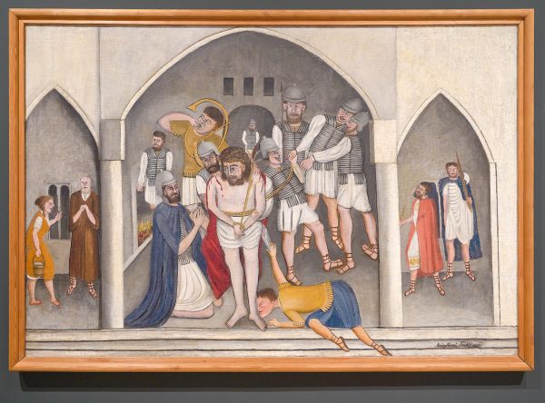 Adalbert Trillhaase - De Bespotting van Christus - Olieverf op doek, 1922