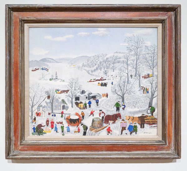 Grandma Moses - Het bereiden van ahornsuiker - Olieverf op doek, 1943