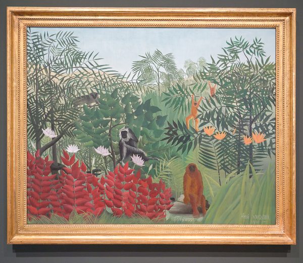 Henri Roussaeu - Tropisch bos met apen - Olieverf op deok, 1910