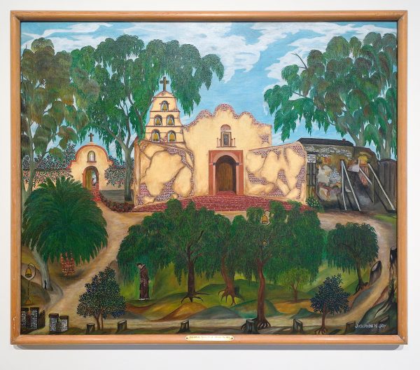 Josephone Joy - Missiekerk in San Diego - Olieverf op hardboard, circa 1935-1939