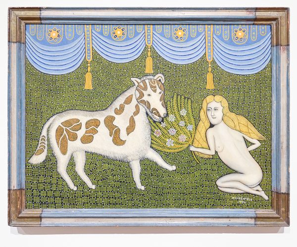 Morris Hirshfield - Meisje met hond - Olieverf op doek, 1944