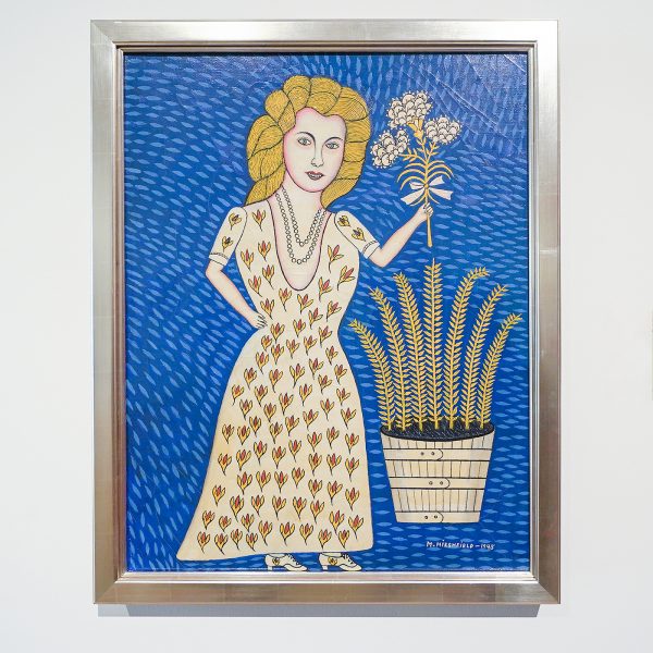 Morris Hirshfield - Meisje met bloemenjurk - Olieverf op doek, 1945