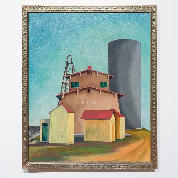 Pedro Cervantez - Opslagplaats in Texico - Gouache op hardboard, 1934