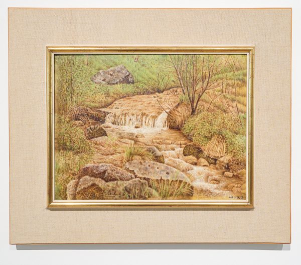 Sal Meijer - Waterval bij Erlenbach - Olieverf op doek op paneel, zonder datum