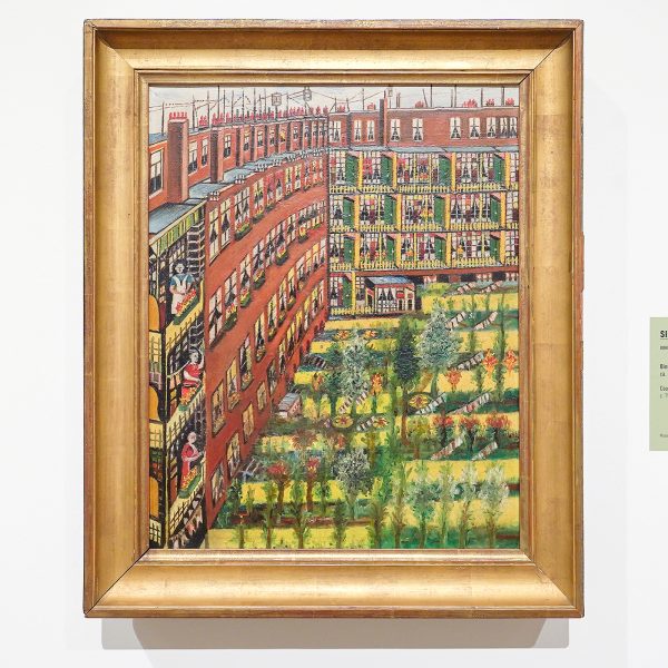 Sipke Houtman - Binnentuin in Amsterdam - Olieverf op doek, circa 1935