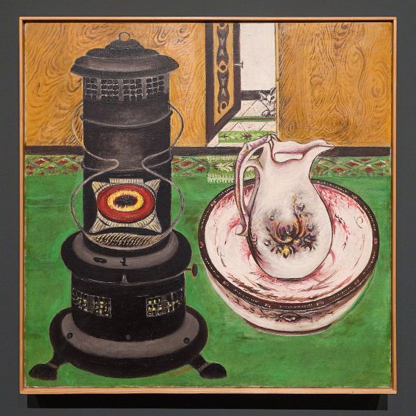 Sipke Houtman - Stilleven met oliekachel - Olieverf op doek, zonder datum