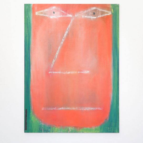 Maarten Ploeg - Groot Oranje Hoofd - Olieverf op linnen, 1984