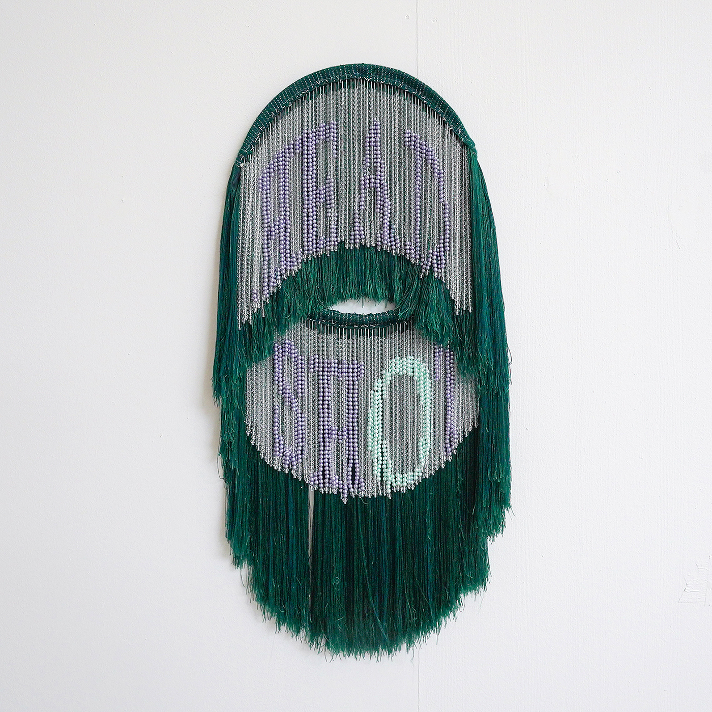 Larissa Schepers - Headshot - 110x50cm, Weven, acryl en glas