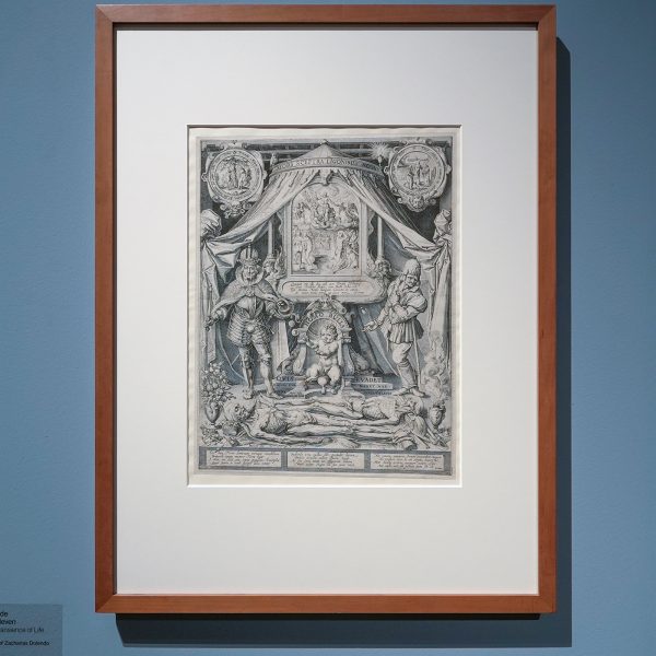 Atelier Jacques de Gheyn II of Zacharias Dolendo naar Jacques de Gheyn II - Allegorie op de dood en de vergankelijkheid van het leven - Gravure, 1599