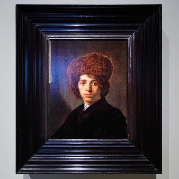 David Bailly - Jonge man met bontmuts - Olieverf op paneel, circa 1635