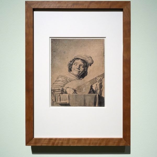 David Bailly naar Frans Hals - De Luitspeler - Pen en penseel in buine inkt o ppapier, 1626