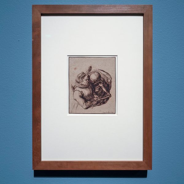 Jacques de Gheyn II - Vrouw en de Dood - Pen in donkerbruine inkt op papier, 1600