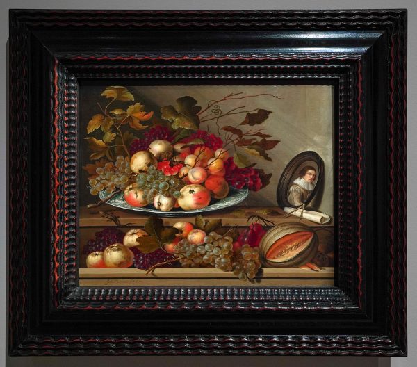 Jan Davidsz de Heem - Fruitstilleven met portret van de kunstenaar - Olieverf op paneel, 1628