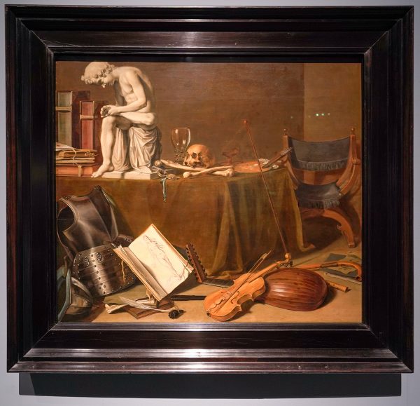 Pieter Claesz - Vanitasstilleven met de Doornuittrekker - Olieverf op paneel, 1628