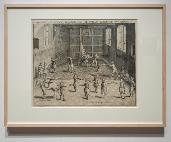 Willem Isaacsz van Swanenburg - Schermschool van de Universiteit van Leiden - Ets en gravure, 1610