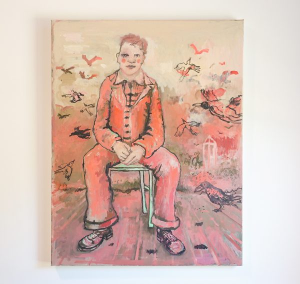 Hannah van Bart - Eine Krahe war mit mir aus der Stadt gezogen - Olieverf op doek, 2018