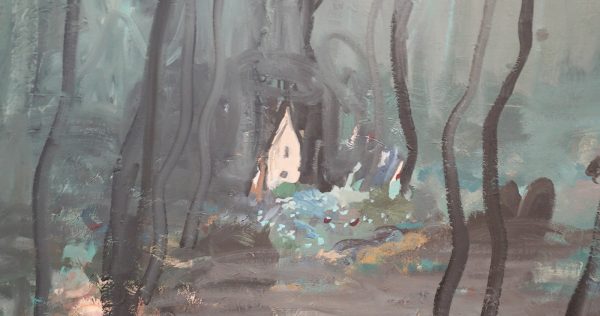 Hannah van Bart - Und morgen fruh ist alles zerflossen - Olieverf op doek, 2018 (detail)