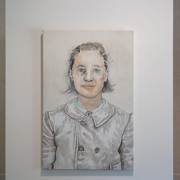 Hannah van Bart - Young Woman with Grey Coat - Olieverf op doek, 2014