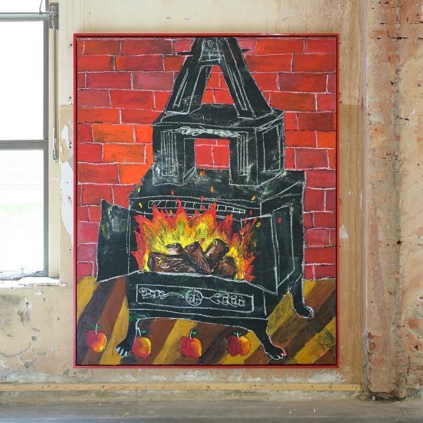 Danielle Hoogendoorn - Kachel studio - 190x150cm, Olieverf en acrylverf, oliesticks op linnen (detail)