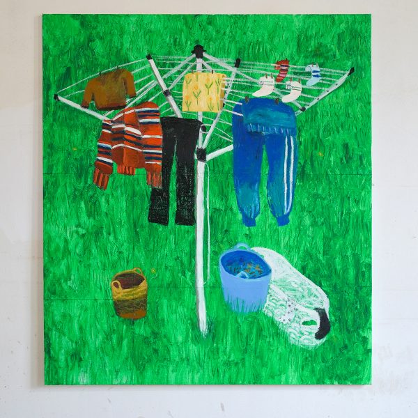 Danielle Hoogendoorn - Pim's stoel - 170x150cm, Olieverf en acrylverf, oliesticks op linnen