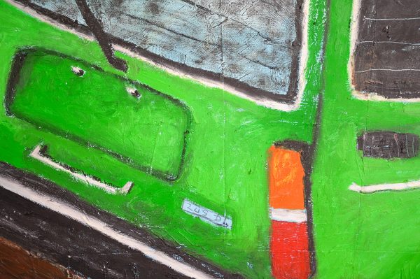 Danielle Hoogendoorn - Volvo & Volvo - 170x120cm, Olieverf, acrylverf en oliesticks op linnen (detail)