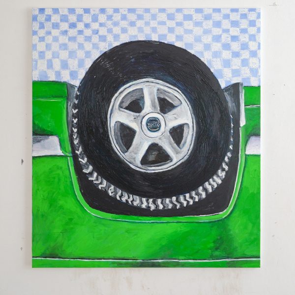 Danielle Hoogendoorn - Volvo band - 165x145cm, Olieverf, acrylverf en oliesticks op linnen