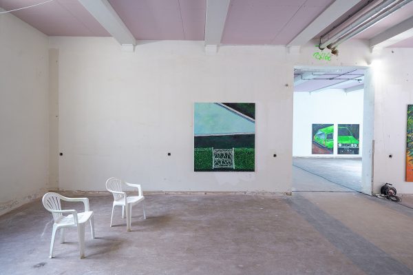 Danielle Hoogendoorn - Zwembad - 170x150cm, Olieverf, acrylverf en oliesticks op linnen