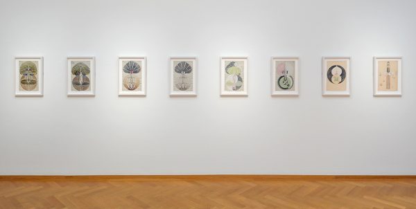 Hilma af Klint - Boom der wijsheid, Serie W, nr 1, 2, 3, 4, 5, 6, 7a & 7b - Waterverf, gouache, potlood en inkt op papier, 1913-1915
