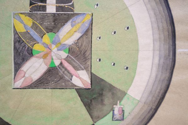 Hilma af Klint - Boom der wijsheid, Serie W, nr 1, 2, 3, 4, 5, 6, 7a & 7b - Waterverf, gouache, potlood en inkt op papier, 1913-1915 (detail)