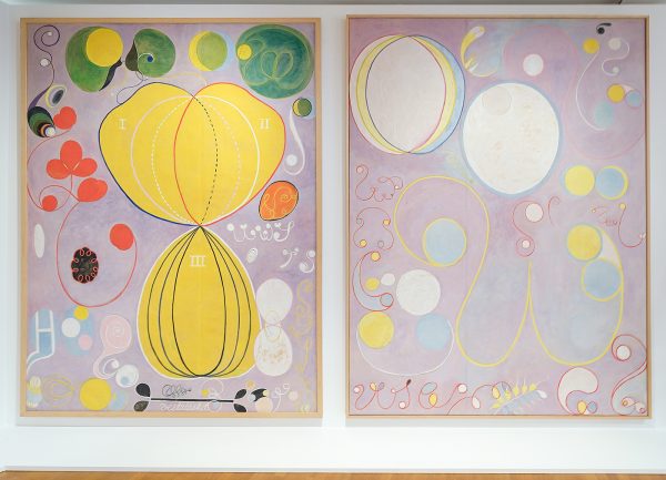 Hilma af Klint - De Tien Grootste, Groep IV nr 7 Volwassenheid & nr 8 Volwassenheid - Tempera op papier bevestigd op doek, 1907