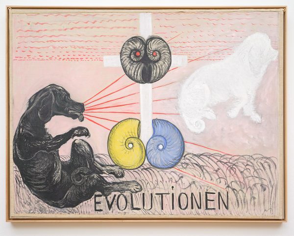 Hilma af Klint - De evolutie, serie WUS, de zevenster, groep VI, nrs 1, 3, 5-7, 9, 10, 12, 15, 16 - Olieverf op doek, 1908 (detail)