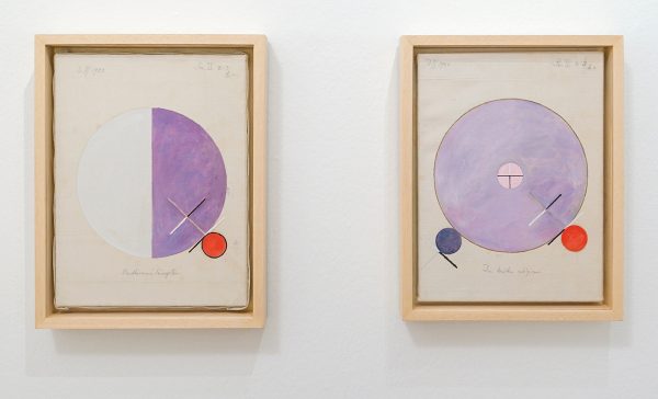 Hilma af Klint - Serie II, n 3d- De leer van het boedhisme, 7 januarie 1920 & 3d+ De christelijke relgie, 7 januari, 1920 - Olieverf en potlood op doek, 1920