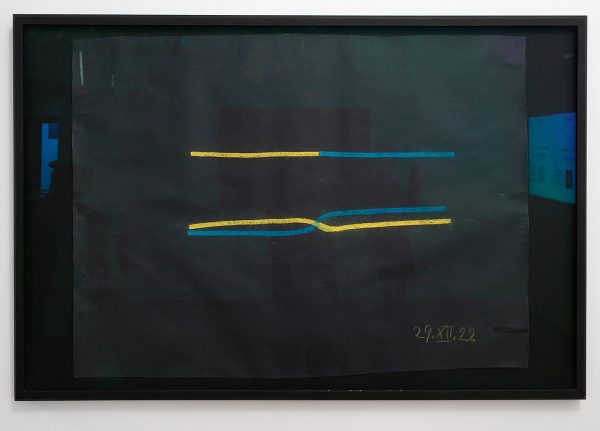 Rudolf Steiner - Zonder titel - Krijt op zwart papier, 1922