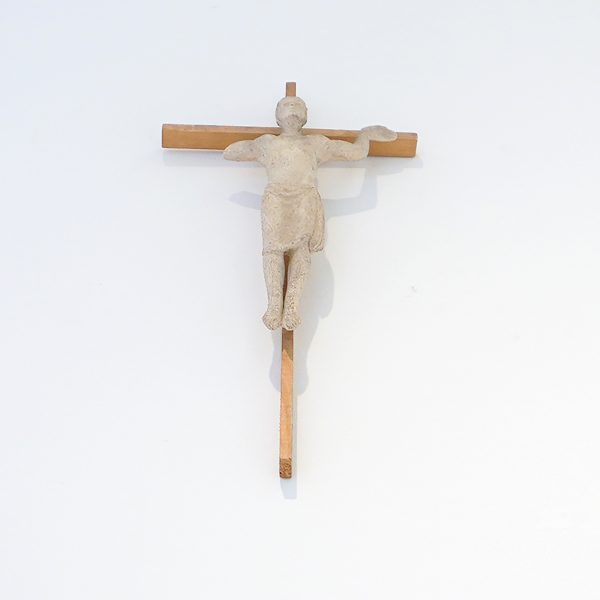 Onbekende maker - Crucifix - Gips en hout