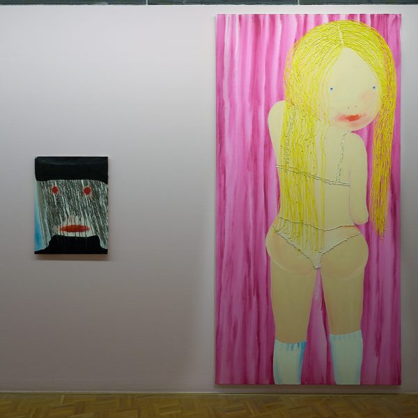 Heike Kati Barath - Untitled & Untitled - Olieverf, acrylverf, voegenvuller en vernis op doek, 2003