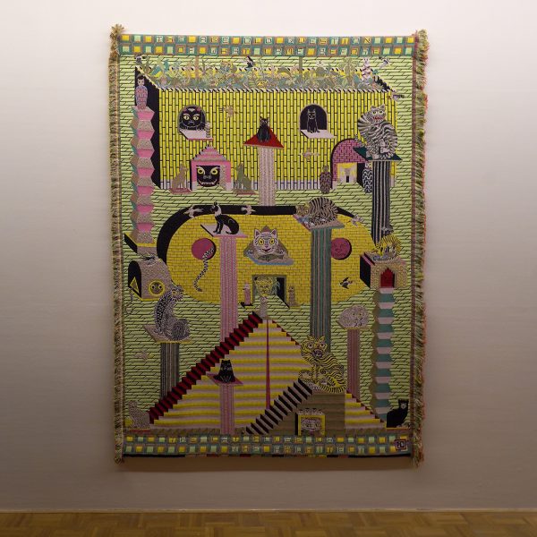 Koen Taselaar - The Age Old Question of What Came Before, the Cat House or the Architet - Jacquard geweven, 2019