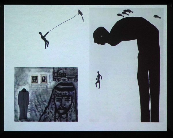 Sadik Kwaish Alfraji - The House That My Father Built - Videoinstallatie met tekeningen en animatie, 6,12minuten