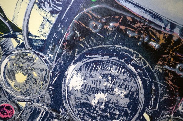 Thomas Blackwell - '56 Harley - Lithografie op papier (detail)